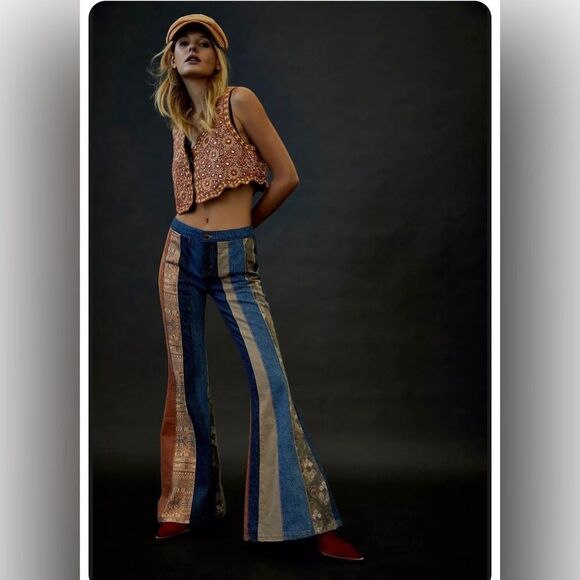 Free People Denim - Patchwork Flare Jeans